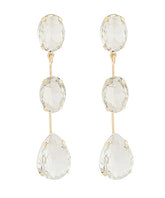 GS LINEAR OVAL & TEARDROP EARRING