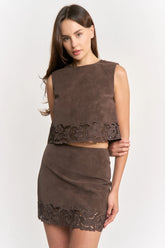 EN SAISON PAULINE SUEDE SKIRT