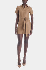 KARINA GRIMALDI MALLIE VEGAN MINI DRESS