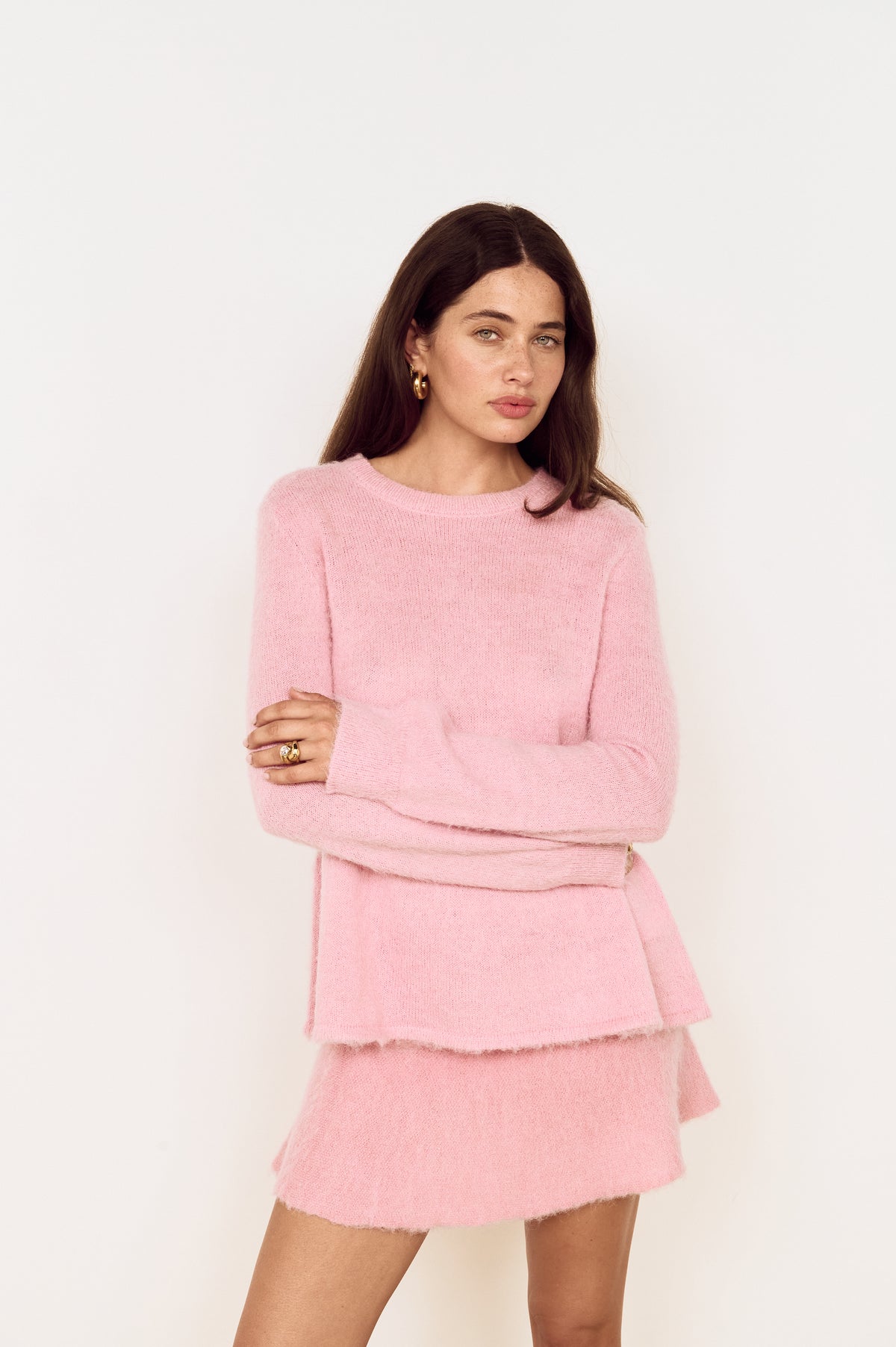 Mink Pink Sierra Brushed Peplum Sweater