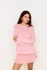 Mink Pink Sierra Brushed Peplum Sweater