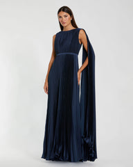 MAC DUGGAL PLEATED CAPE GOWN