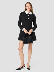 FRENCH CONNECTION ECHO CREPE LS MINI DRESS