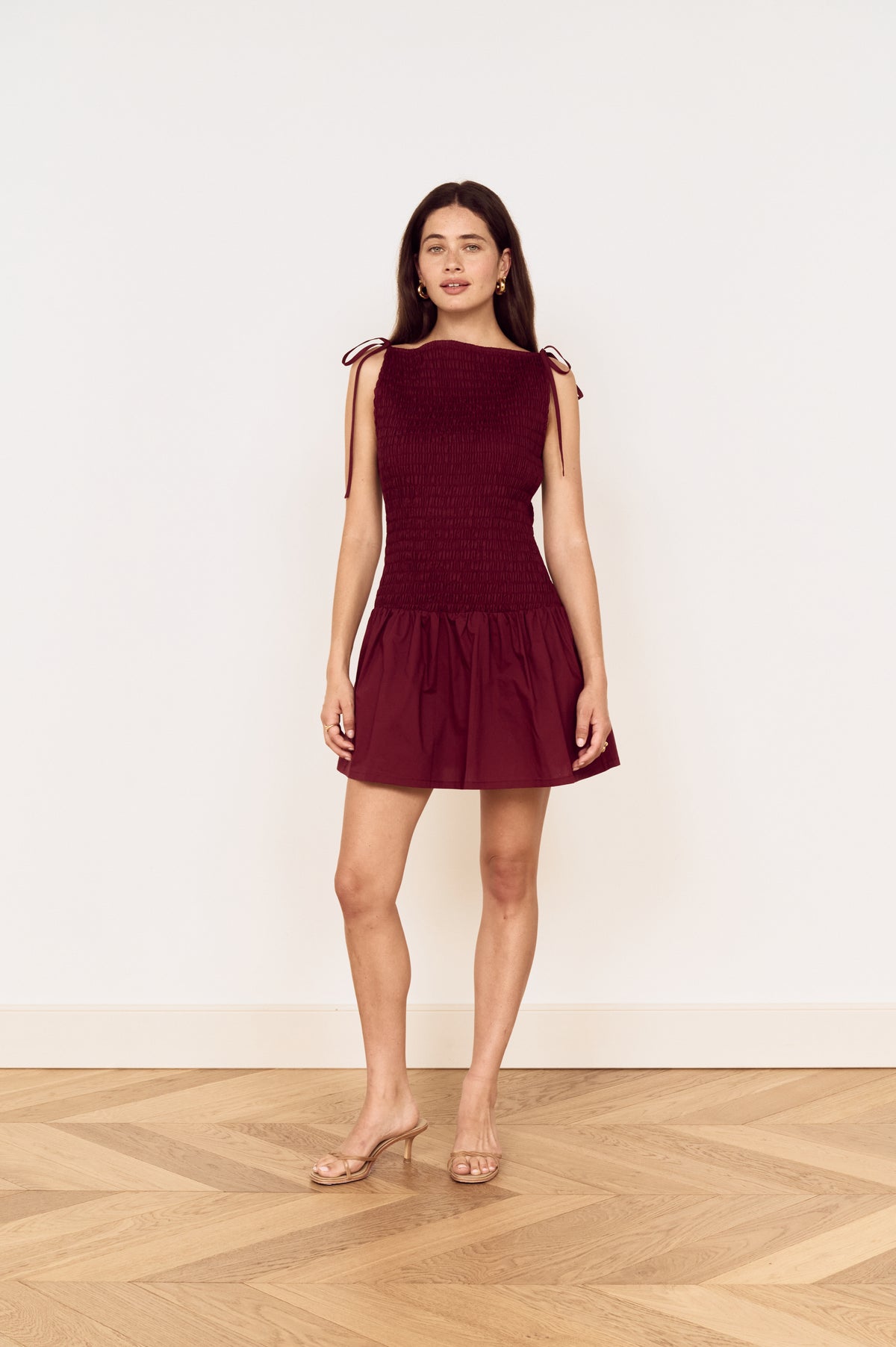 Mink Pink Lola Shirred Mini Dress