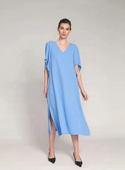 BIGIO FLUTTER SLEEVE MID LENGTH DRESS
