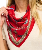 GS HORSE BIT CHAIN AND TASSEL SCARF