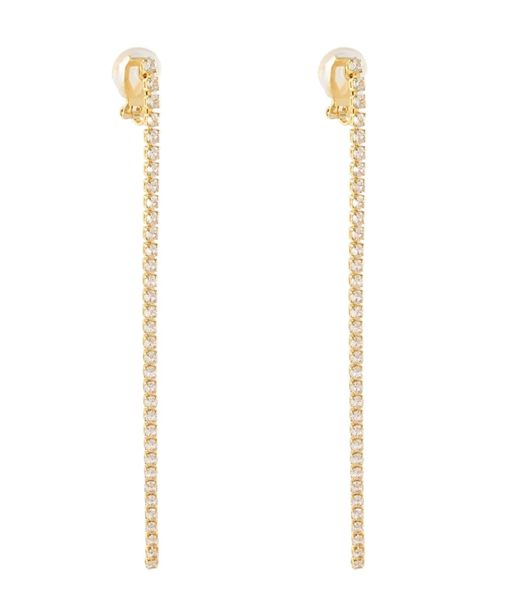 GS PAVE CRYSTAL CLIP ON EARRING