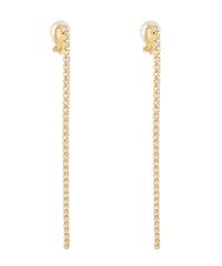 GS PAVE CRYSTAL CLIP ON EARRING