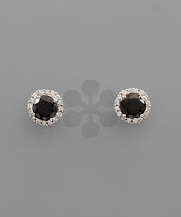 GS STONE POST EARRINGS