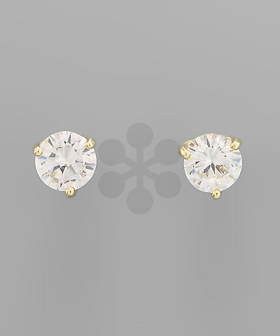 GS CZ STUD EARRINGS