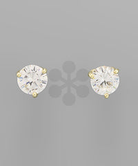 GS CZ STUD EARRINGS