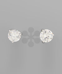 GS CZ STUD EARRINGS