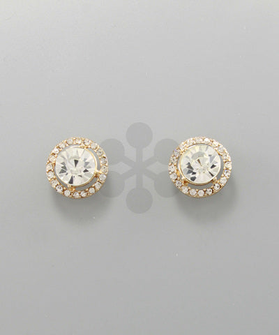 GS HALO STUD EARRINGS