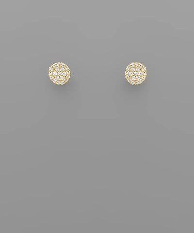 GS CZ MINI DISK EARRING