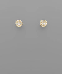 GS CZ MINI DISK EARRING