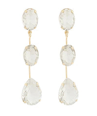 GS LINEAR OVAL & TEARDROP EARRING