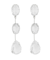 GS LINEAR OVAL & TEARDROP EARRING