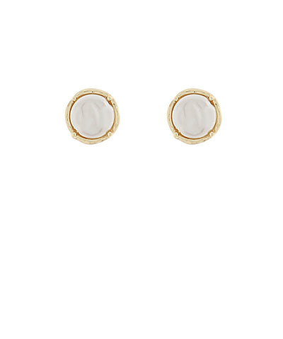GS COIN PEARL STUD EARRING