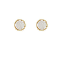 GS COIN PEARL STUD EARRING