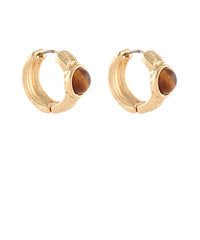 GS SMALL TORTOISE GOLD HOOP EARRINGS
