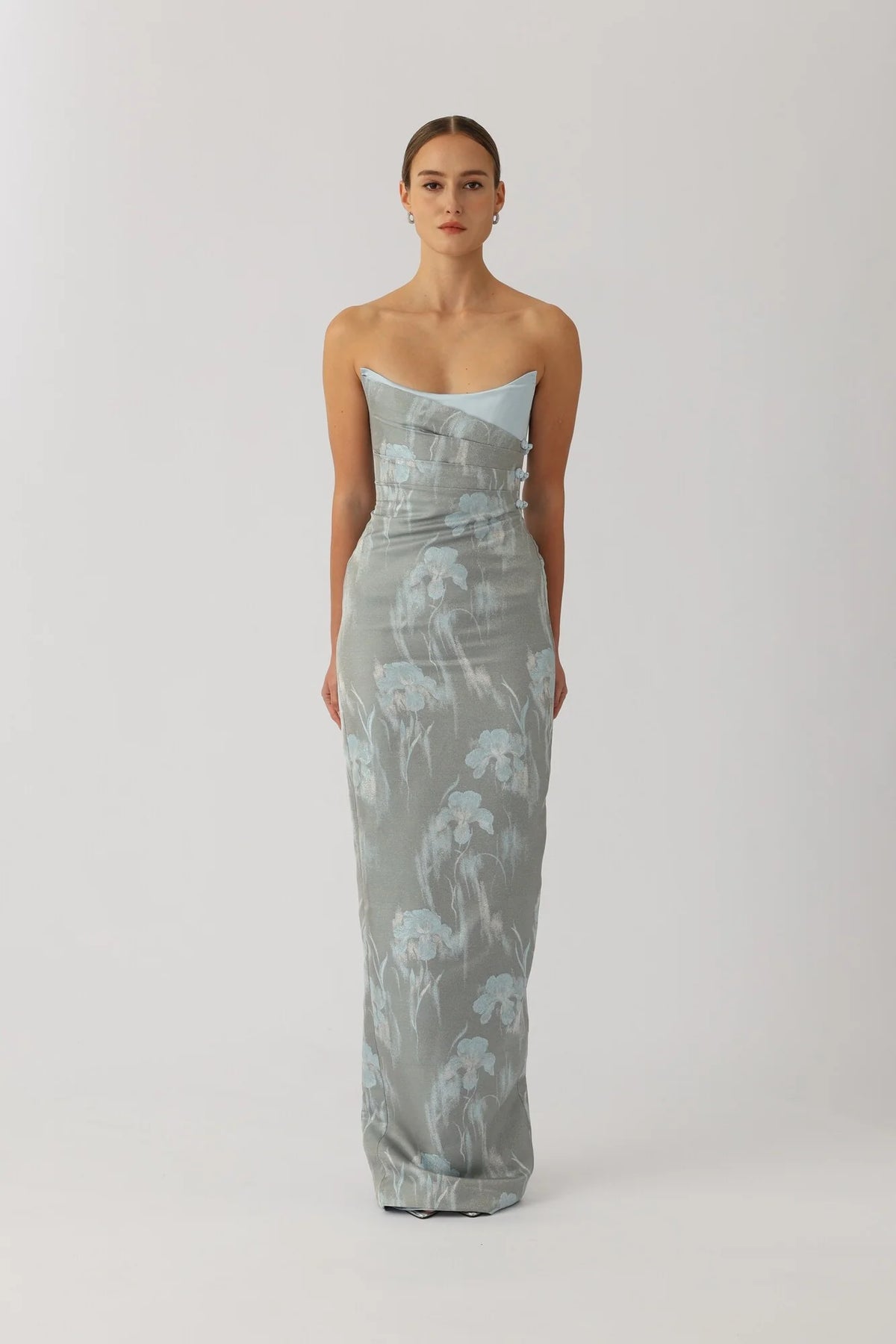 SAU LEE SAVIE JACQUARD GOWN