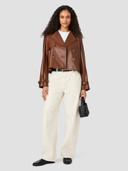 FRENCH CONNECTION PORTO CROPPED JACKET