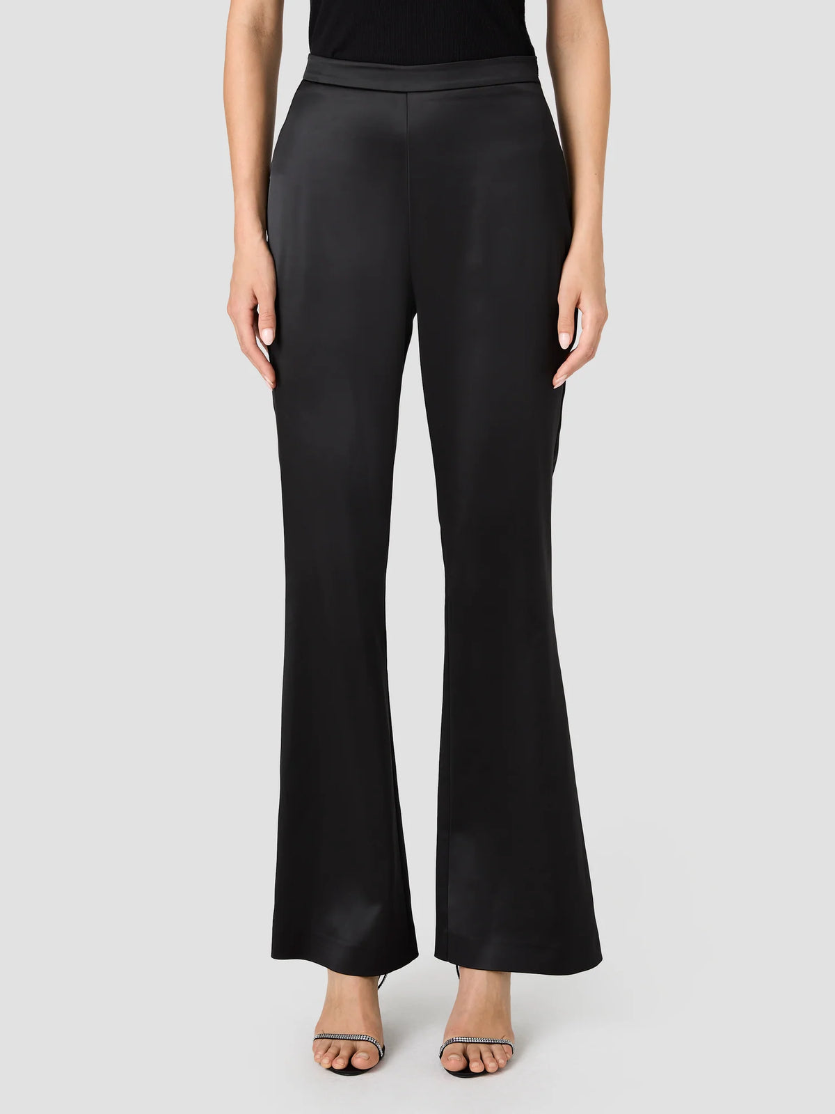 FRENCH CONNECTION MAELYS STRETCH SATIN FLARE TROUSER
