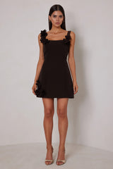 ELLE ZEITOUNE HANN MINI 3D APPLIQUE DRESS