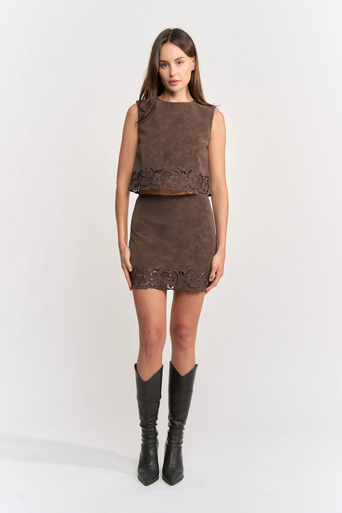 EN SAISON PAULINE SUEDE TOP