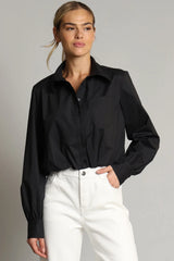 LOLA AND SOPHIE BUBBLE HEM SHIRT