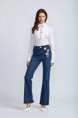 OO LA LA TIE FRON COLLAR BLOUSE
