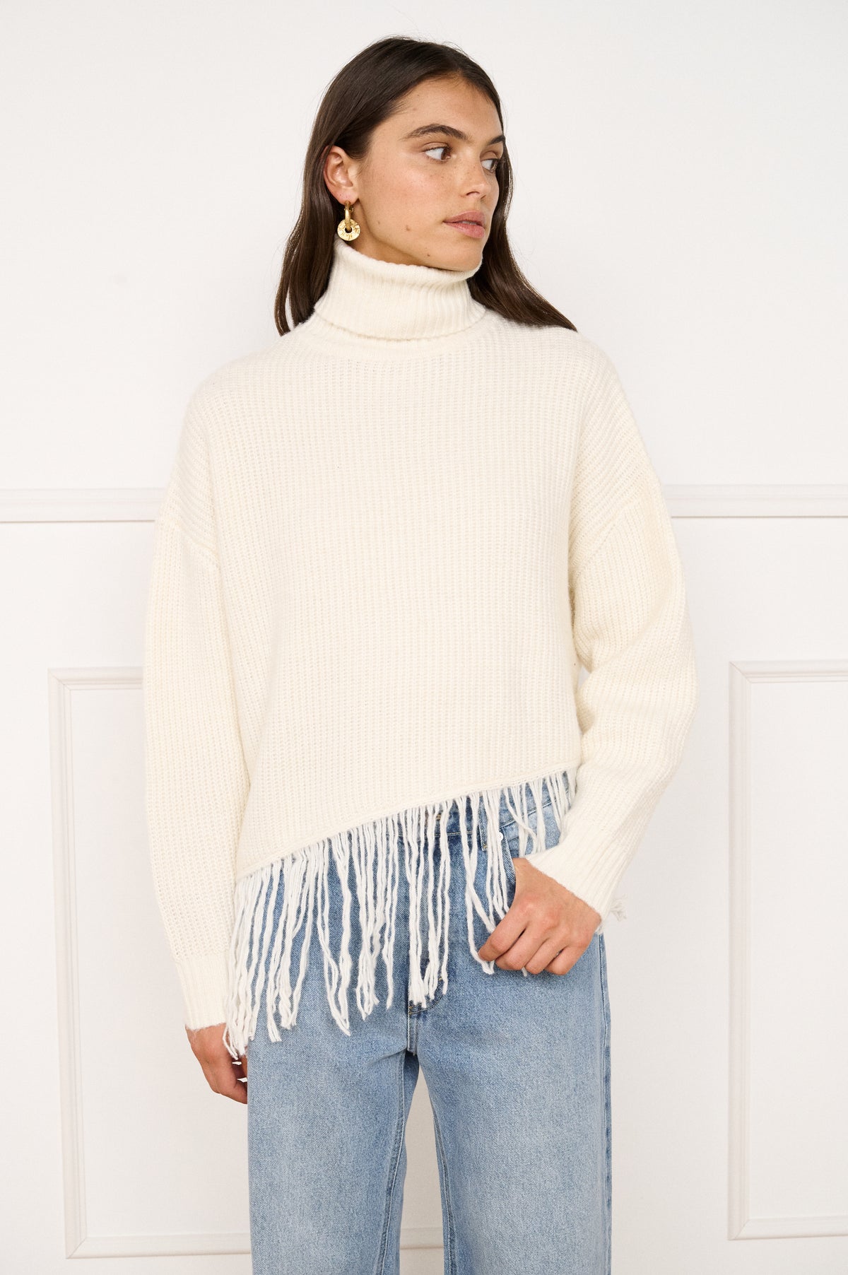 Mink Pink Stevie Fringed Sweater