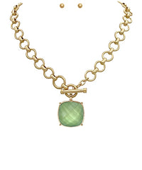 GS 25MM CUSHION CUT NECKLACE