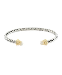 GS TWO-TONED PEARL ACCENT PONYTAIL CUFF
