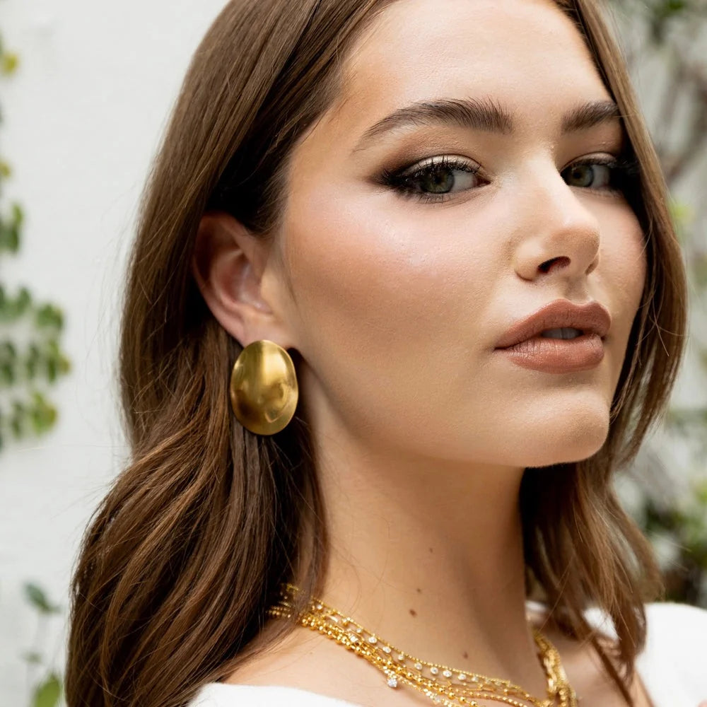 SAHIRA VANESSA OVAL STATEMENT EARRING