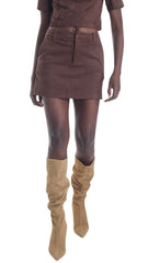 KARINA GRIMALDI ARIA SUEDE SKIRT