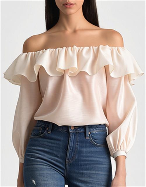 ALICE AND OLIVIA ALTA OFF THE SHOULDER RUFFLE BLOUSE